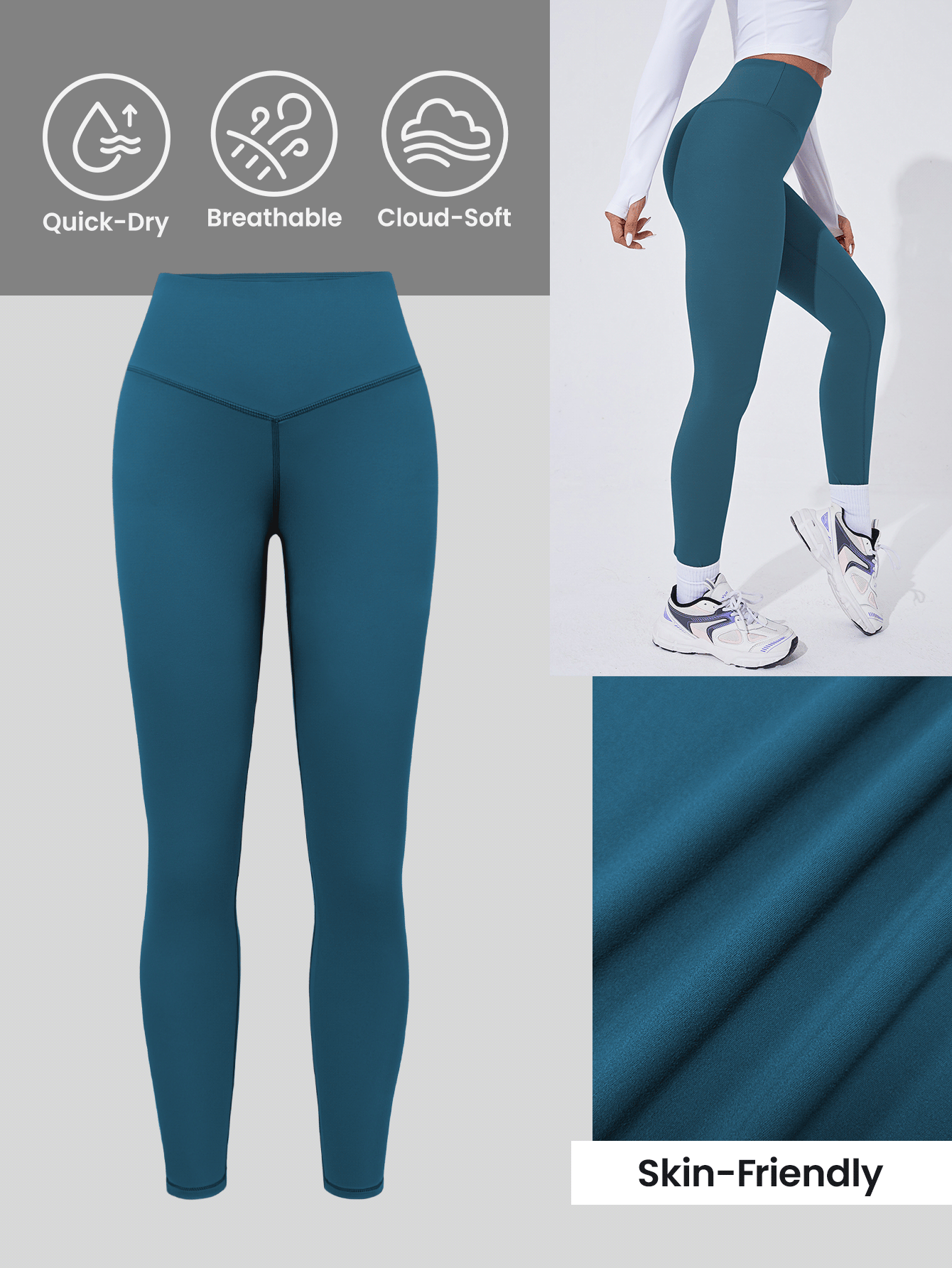 Sport Studio Women Solid Color High Waist Everyday Fitness Leggings