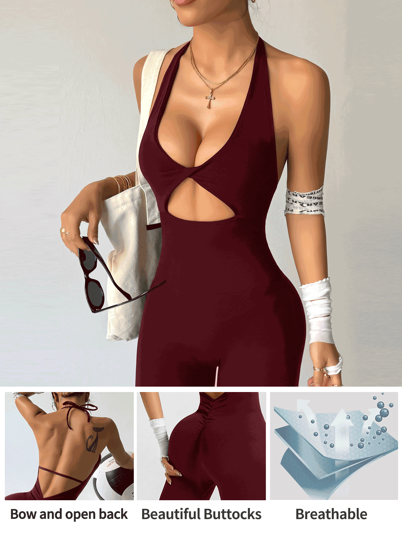 Slayoga Seamless High Elasticity Camisole Sports Romper With Lifting Butt Design