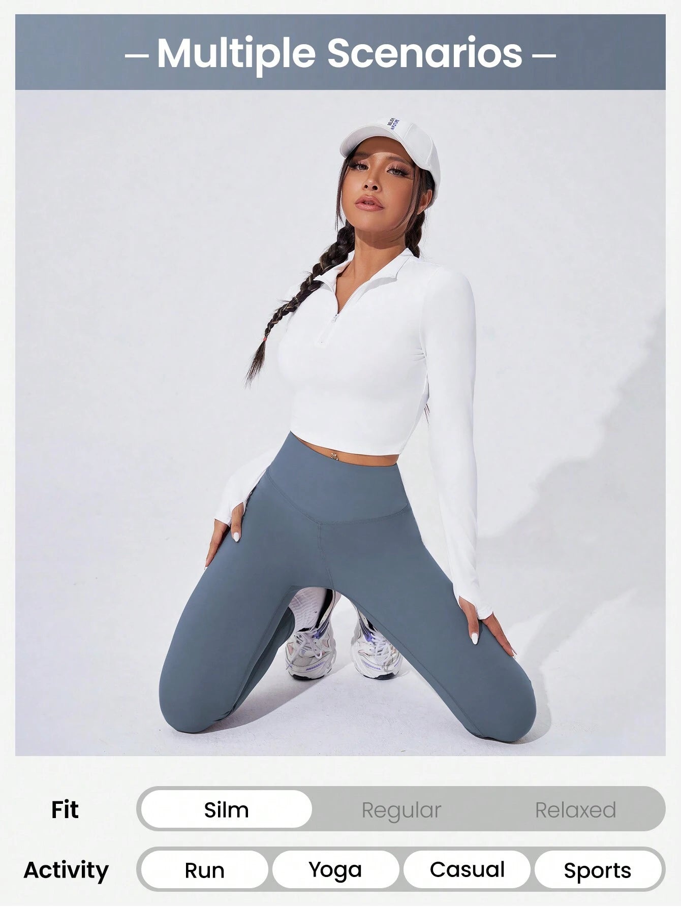 Sport Studio Women Solid Color High Waist Everyday Fitness Leggings