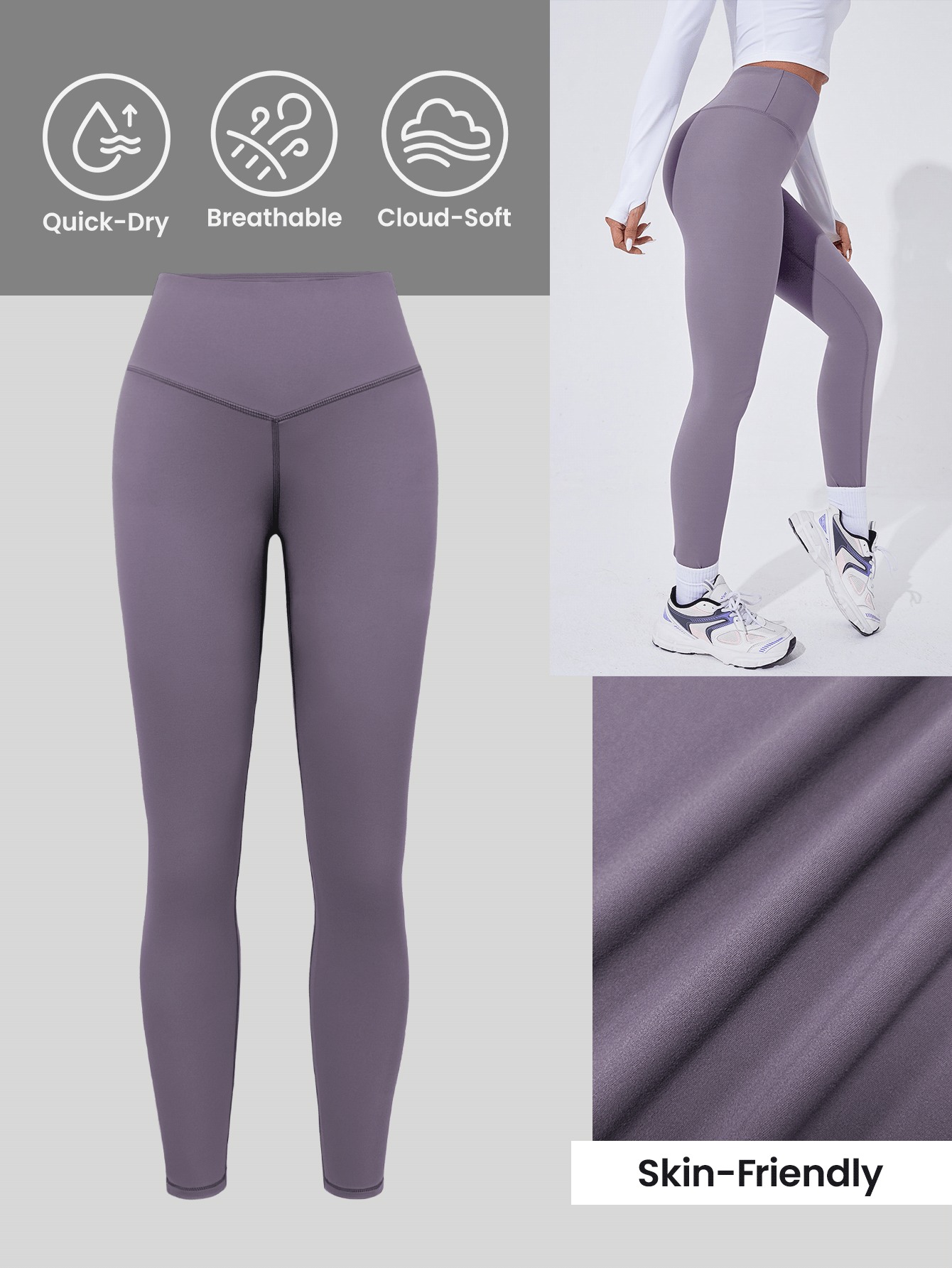 Sport Studio Women Solid Color High Waist Everyday Fitness Leggings