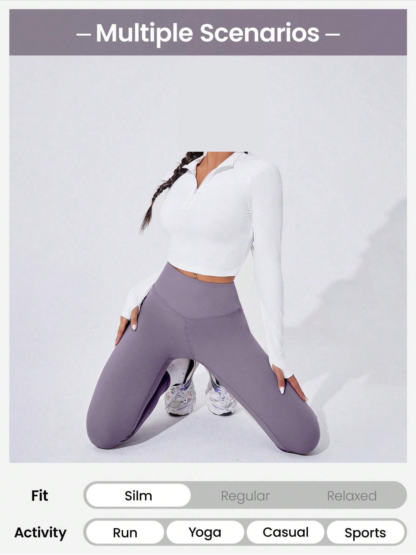 Sport Studio Women Solid Color High Waist Everyday Fitness Leggings