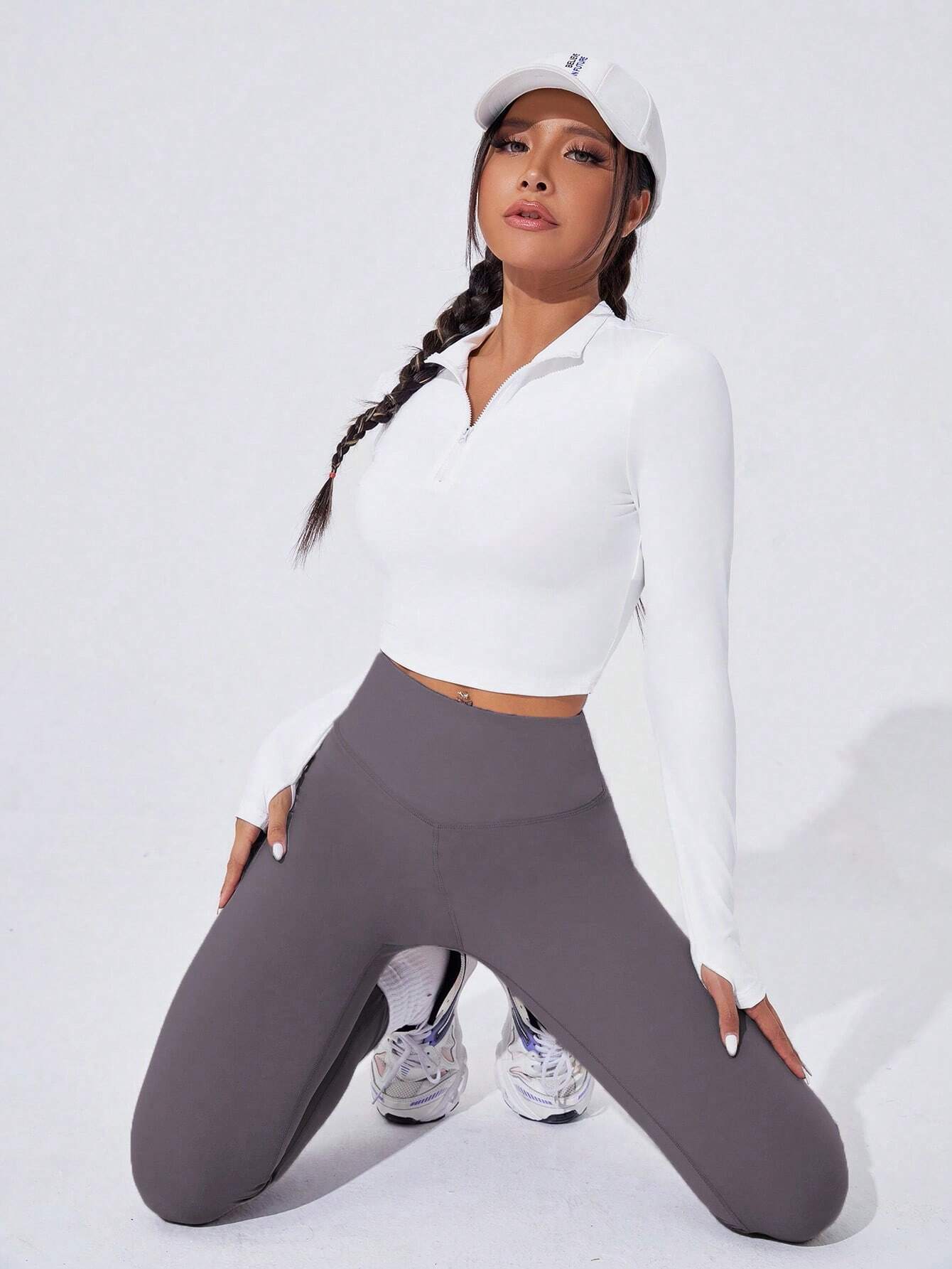 Sport Studio Women Solid Color High Waist Everyday Fitness Leggings