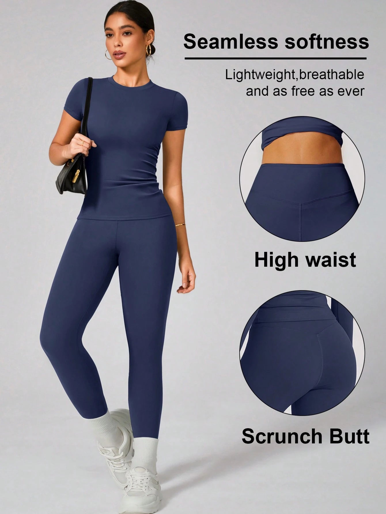 Soft Moisture Wicking Crew Neck Short Sleeve