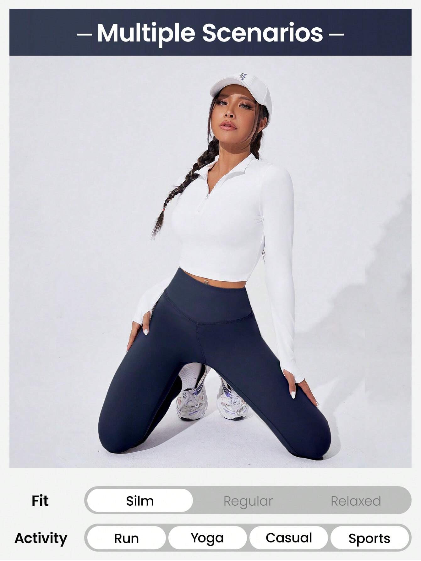 Sport Studio Women Solid Color High Waist Everyday Fitness Leggings