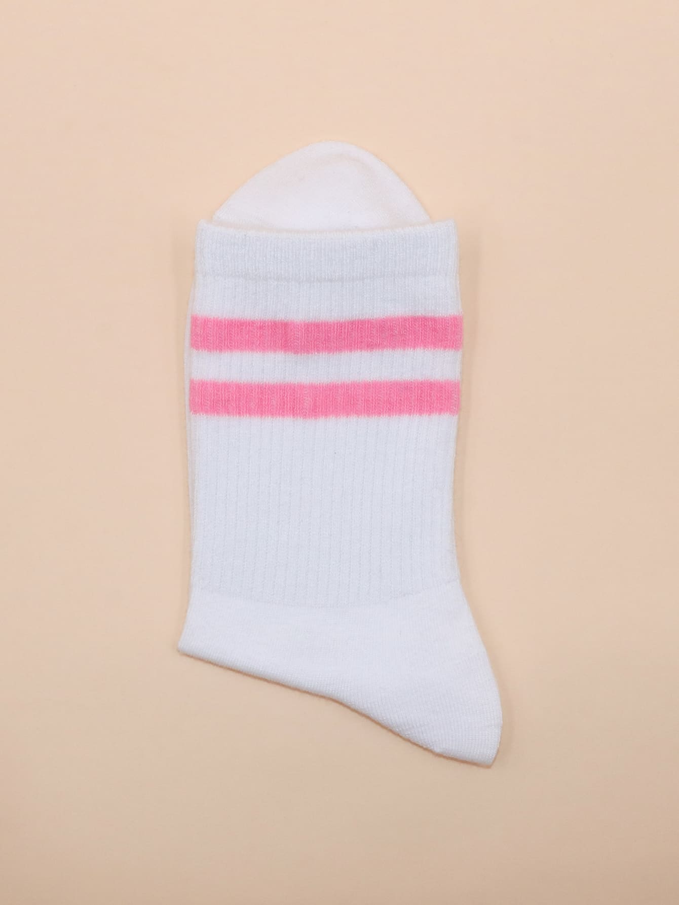 Striped Print Crew Socks