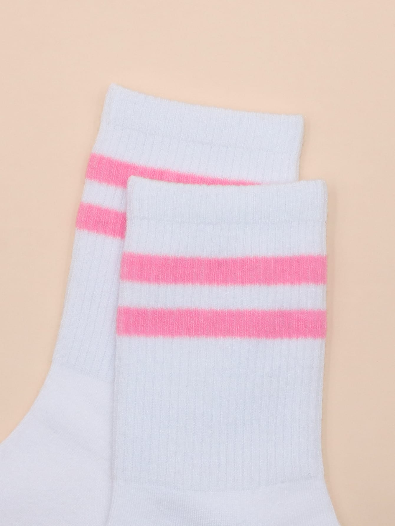 Striped Print Crew Socks