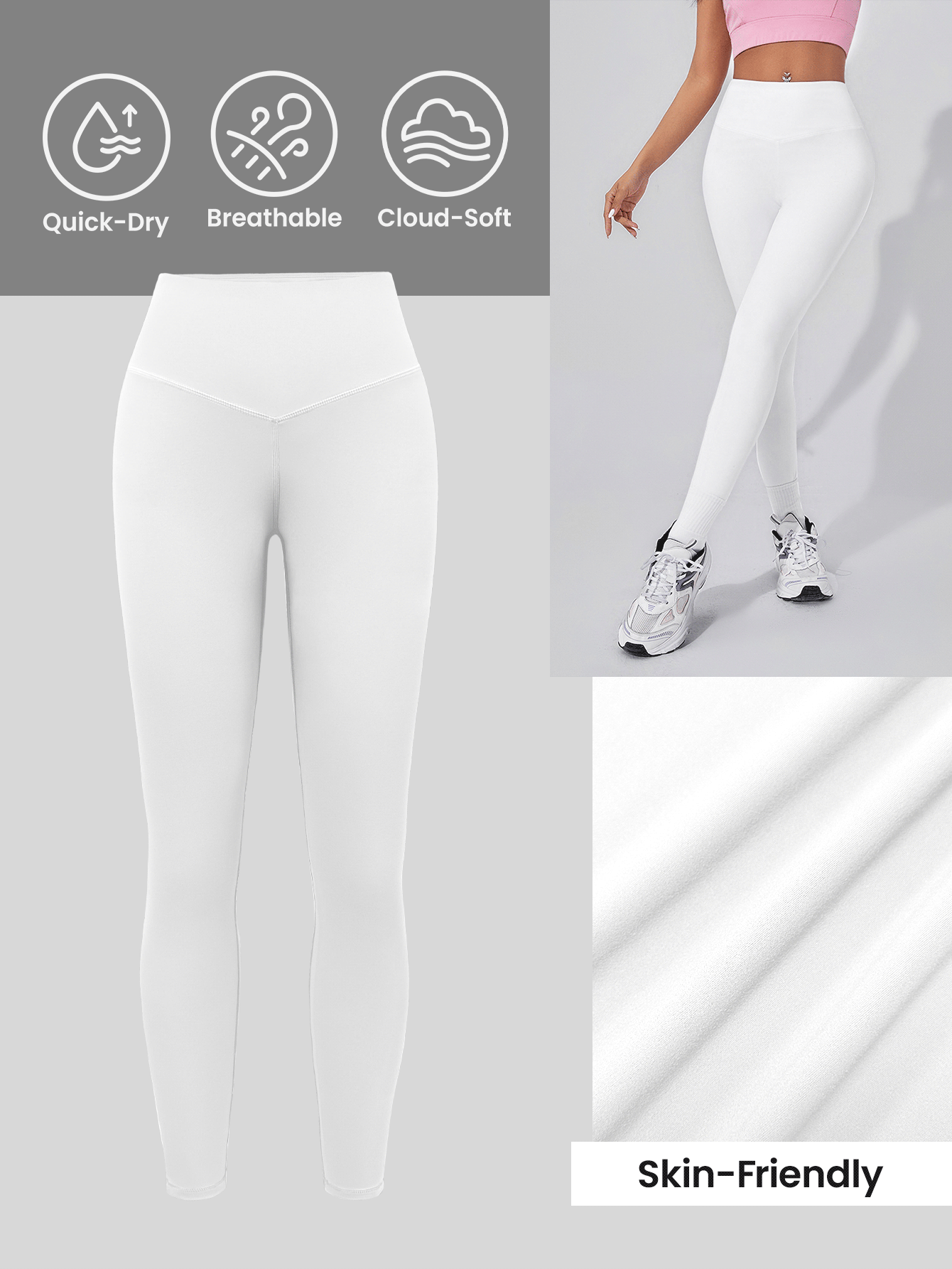 Sport Studio Women Solid Color High Waist Everyday Fitness Leggings