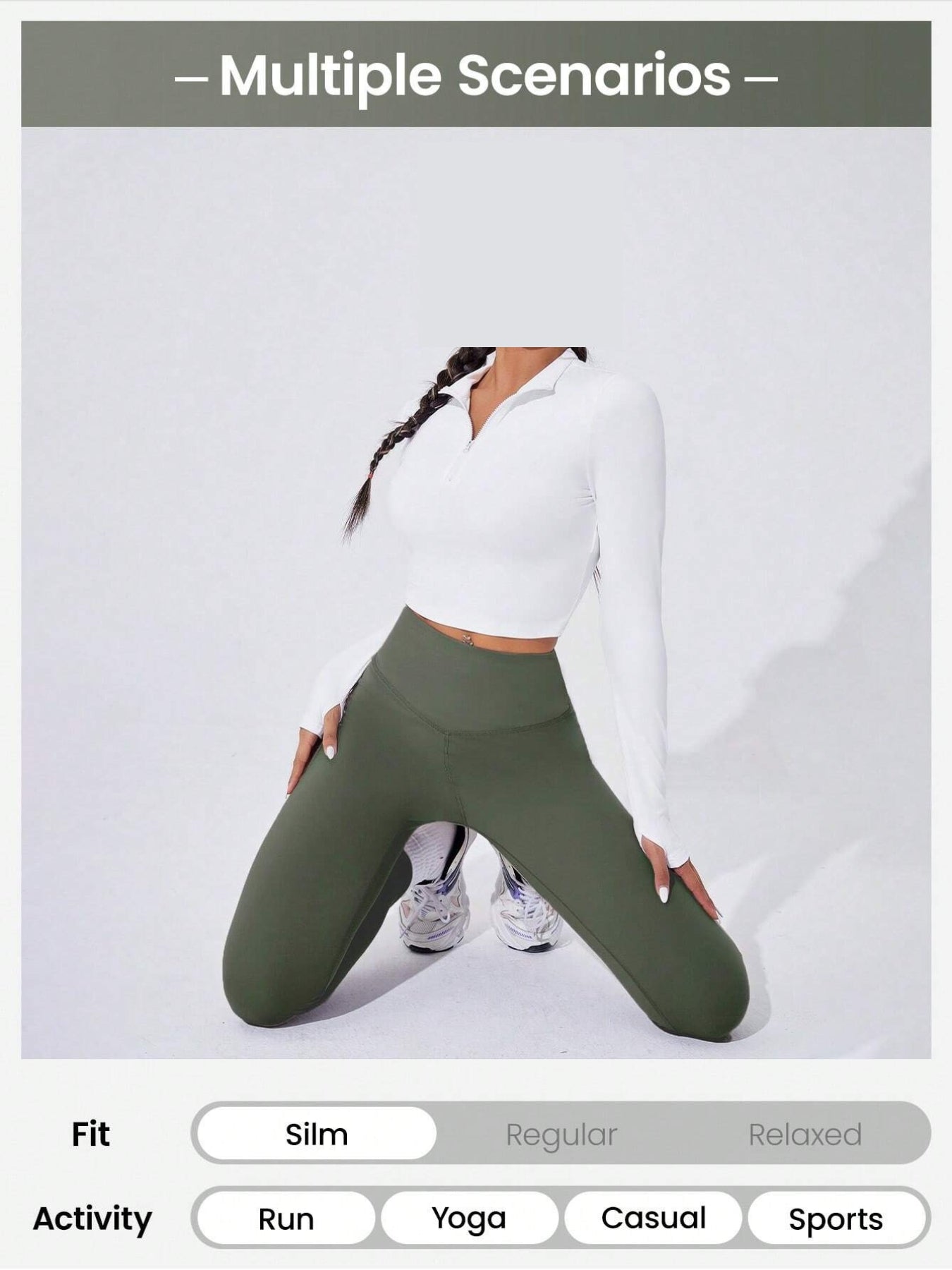 Sport Studio Women Solid Color High Waist Everyday Fitness Leggings
