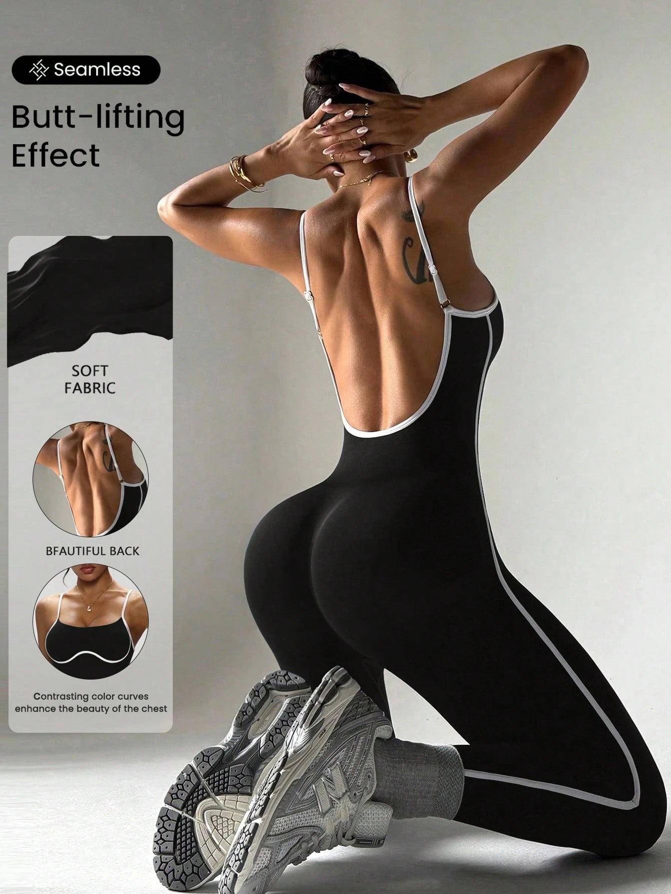 Sport Studio Women's Backless Strap Jumpsuit