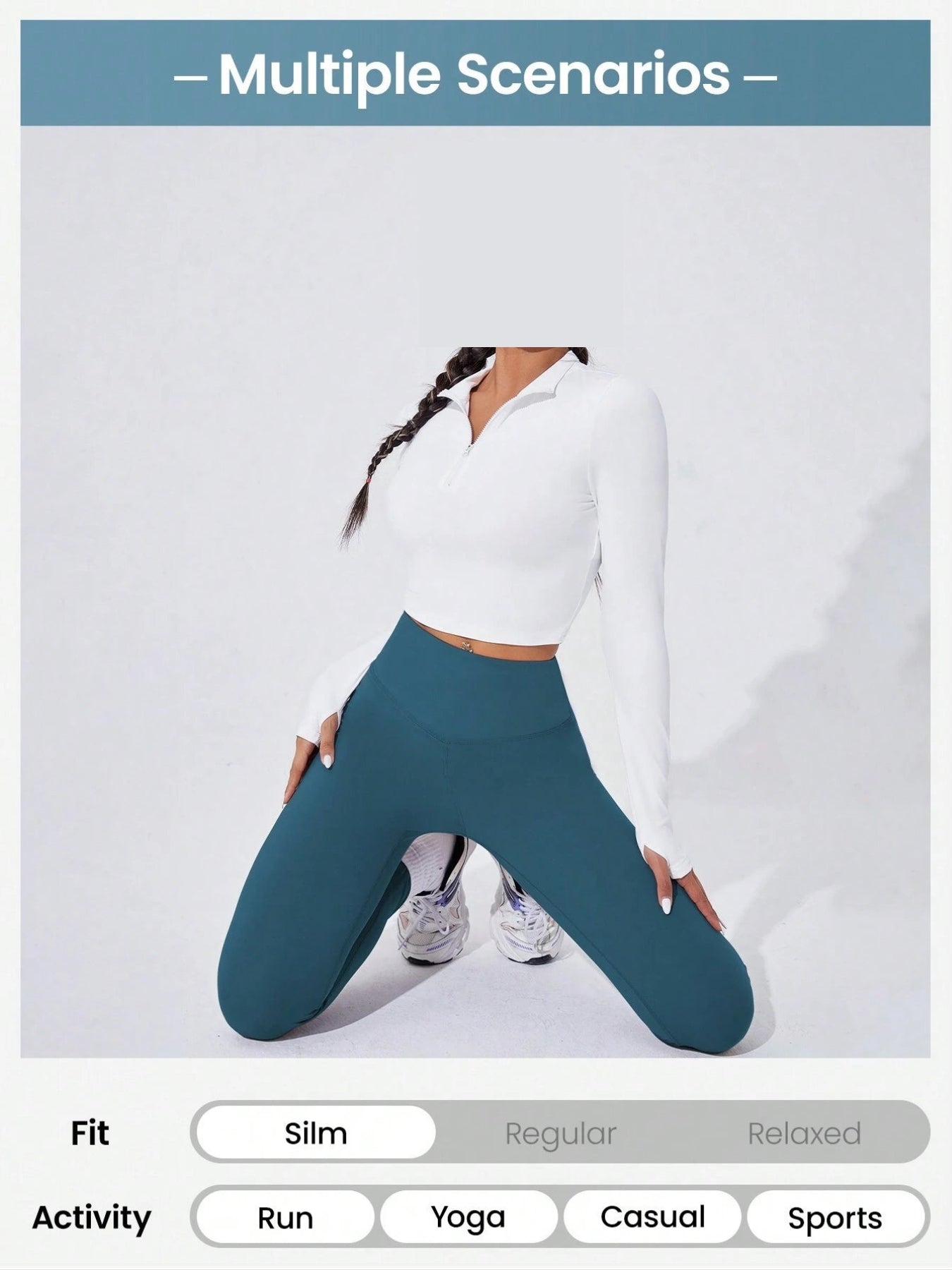 Sport Studio Women Solid Color High Waist Everyday Fitness Leggings