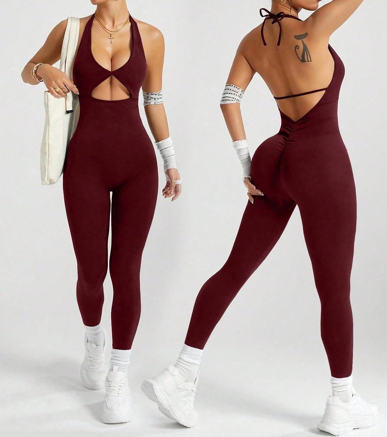 Slayoga/Workout Seamless High Elasticity Camisole Sports Romper With Lifting Butt Design