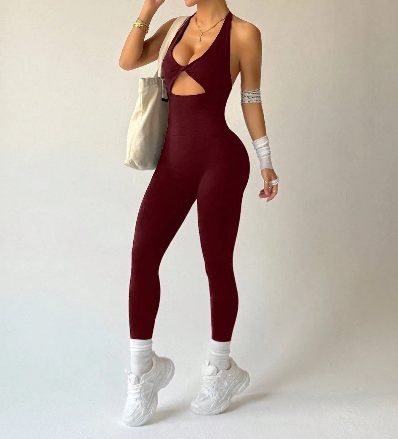 Slayoga/Workout Seamless High Elasticity Camisole Sports Romper With Lifting Butt Design