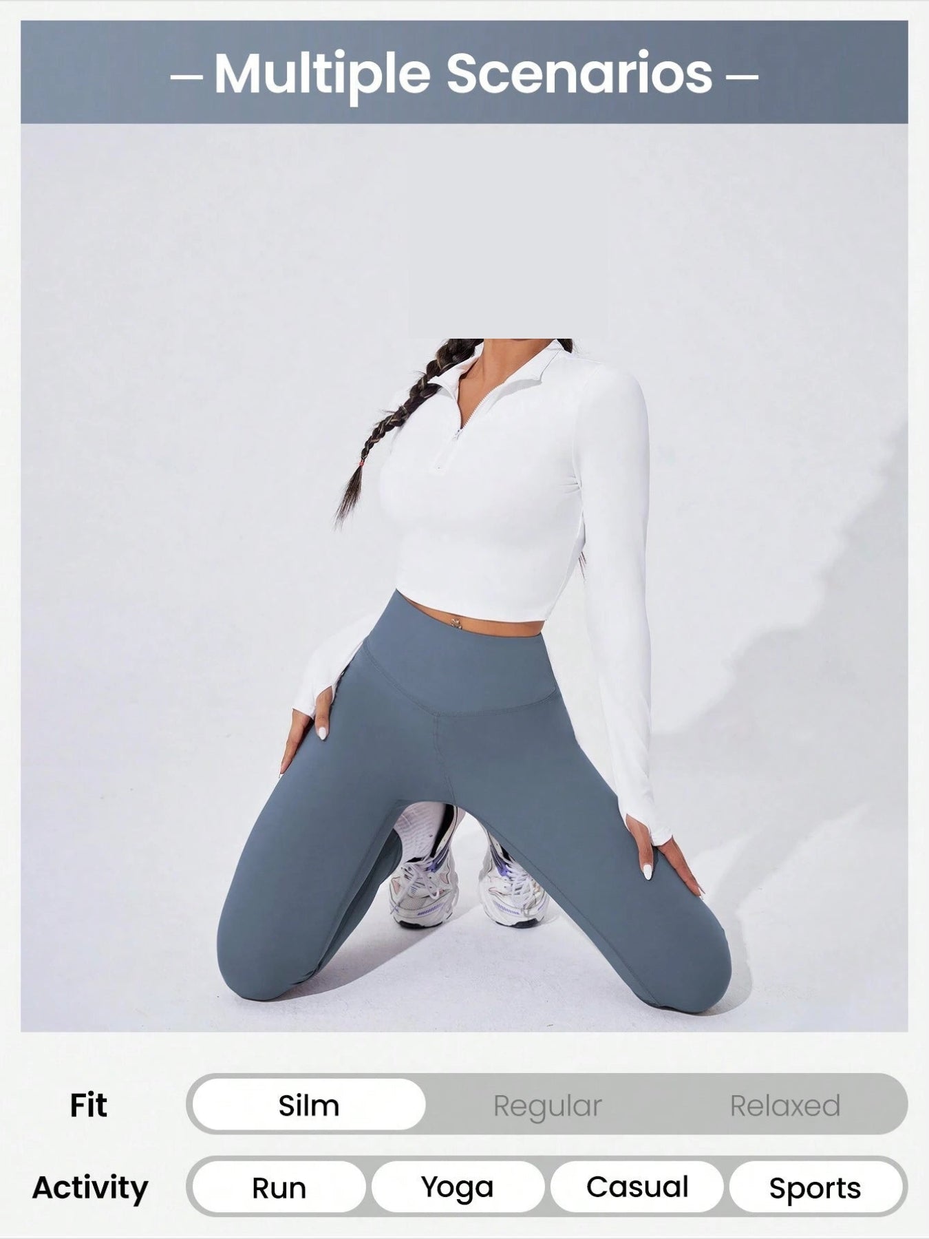 Sport Studio Women Solid Color High Waist Everyday Fitness Leggings