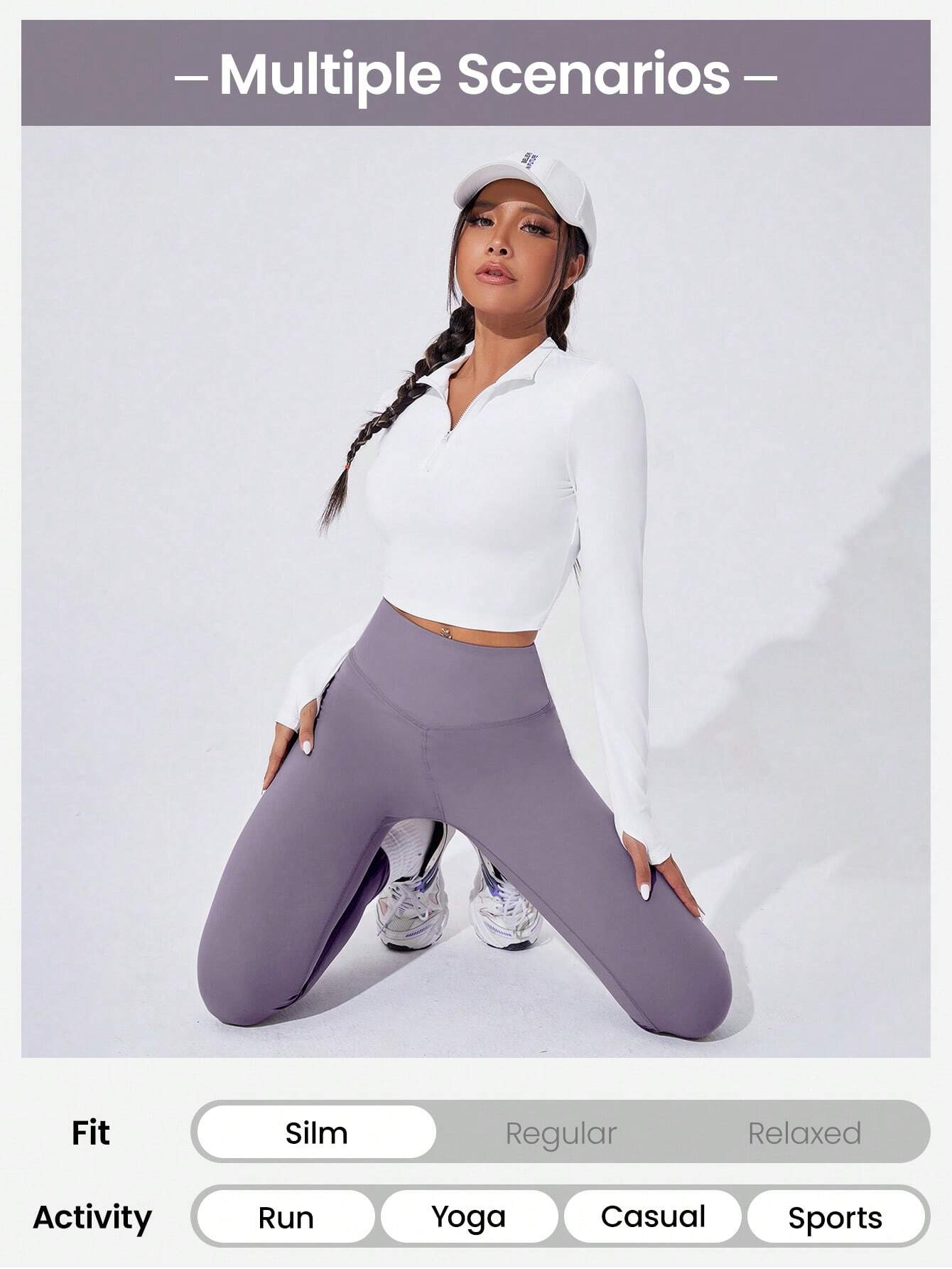 Sport Studio Women Solid Color High Waist Everyday Fitness Leggings