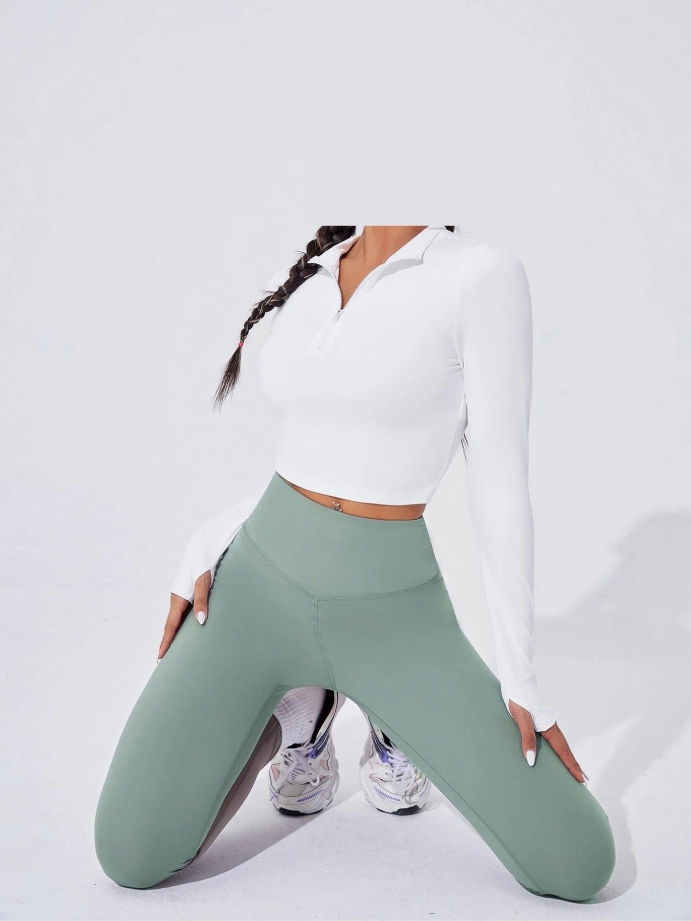 Sport Studio Women Solid Color High Waist Everyday Fitness Leggings
