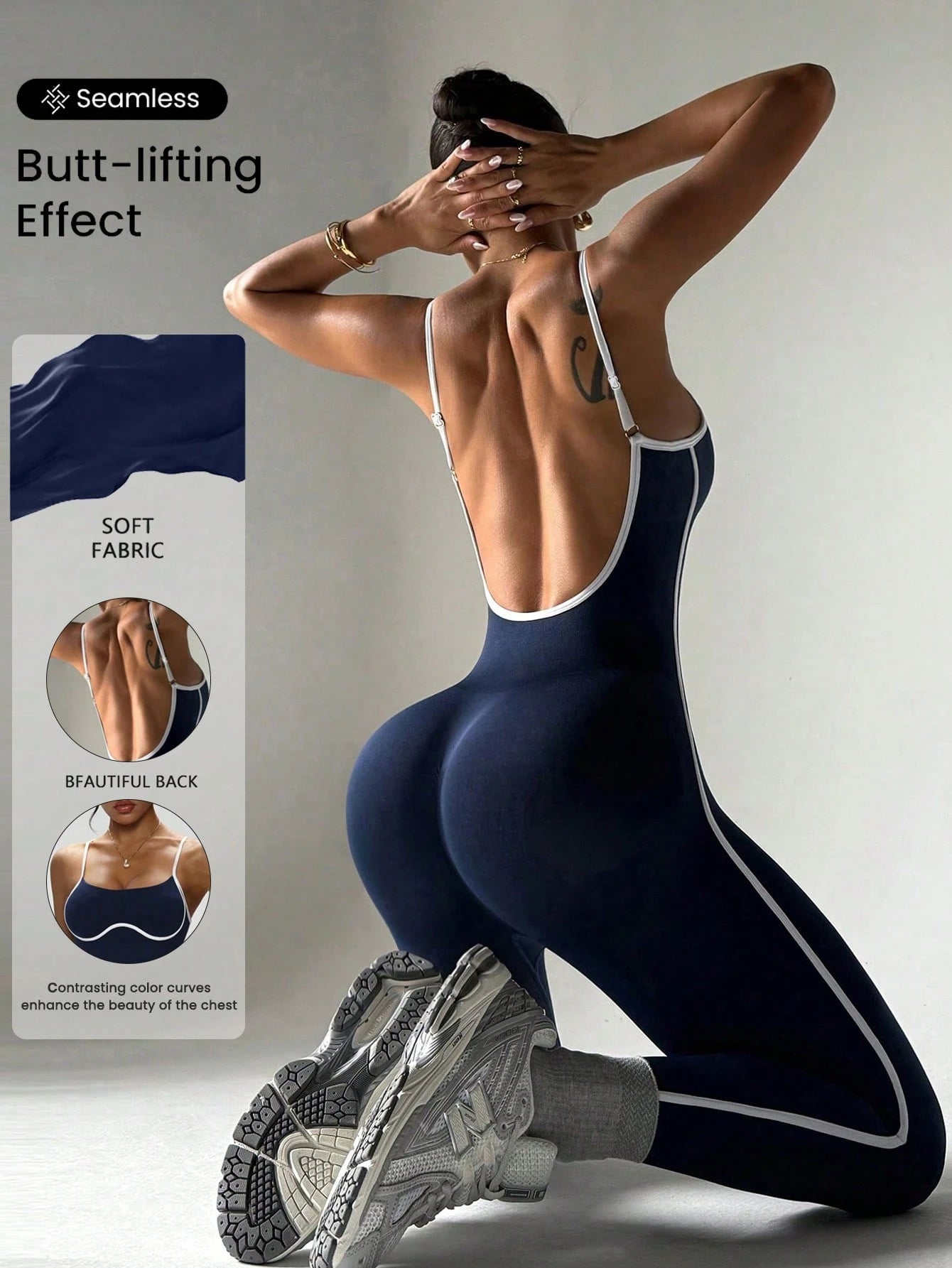 Sport Studio Women's Backless Strap Jumpsuit