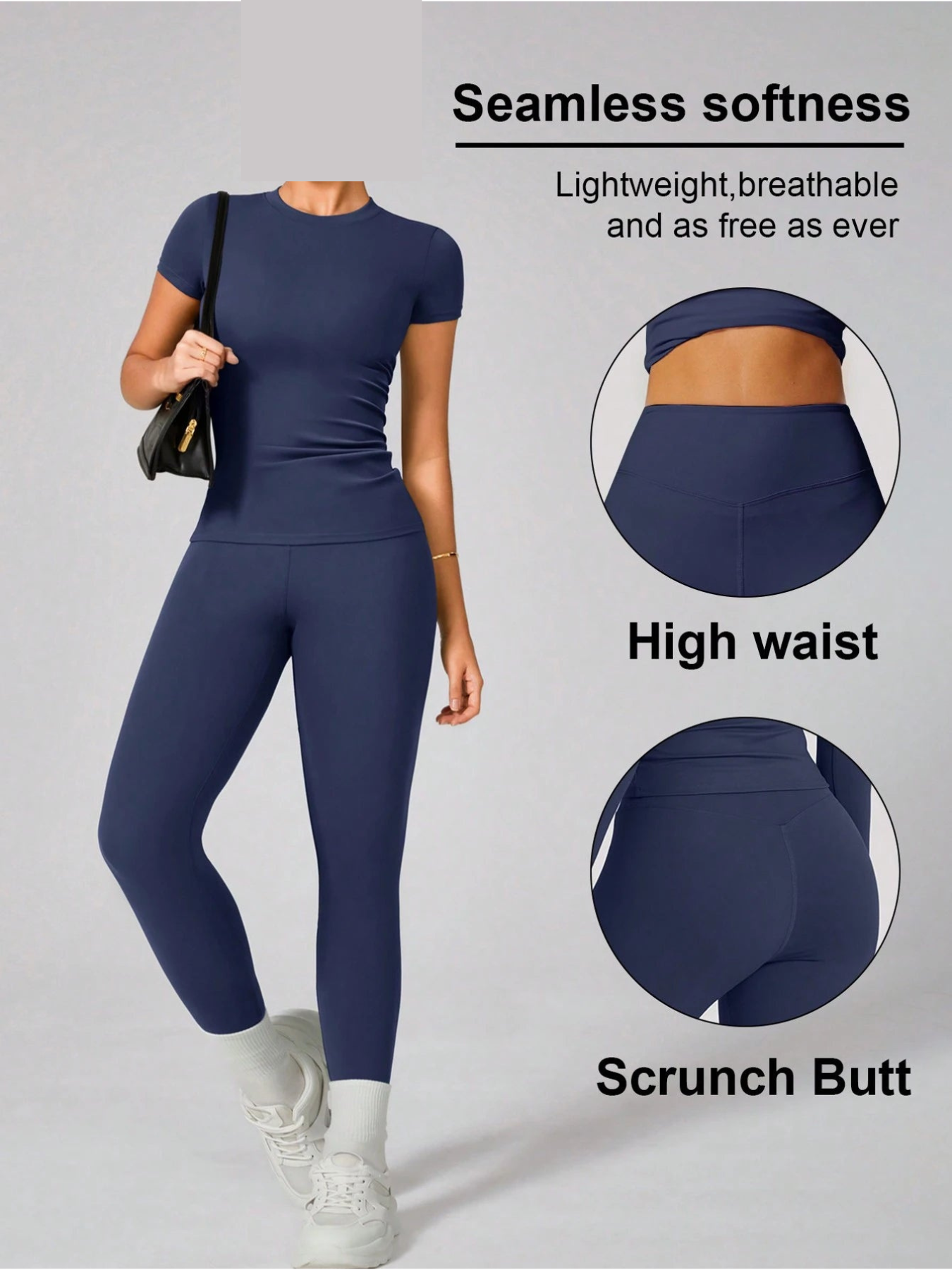 Soft Moisture Wicking Crew Neck Short Sleeve