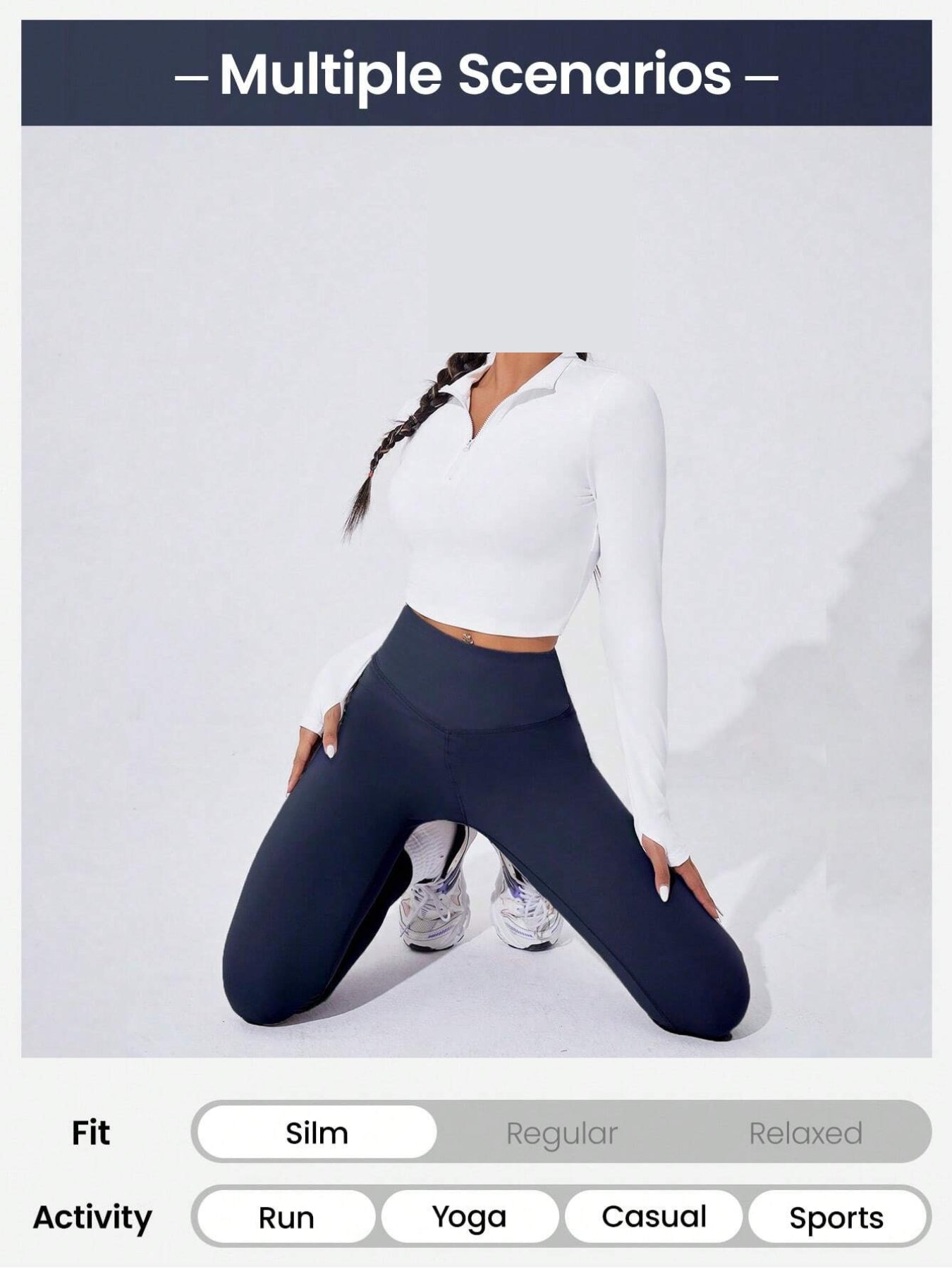 Sport Studio Women Solid Color High Waist Everyday Fitness Leggings
