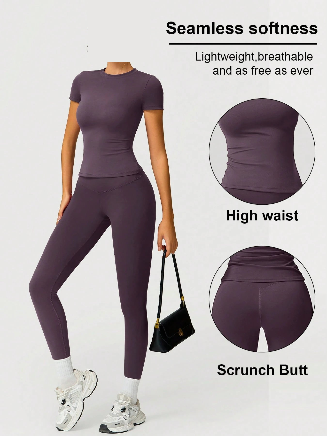 Soft Moisture Wicking Crew Neck Short Sleeve