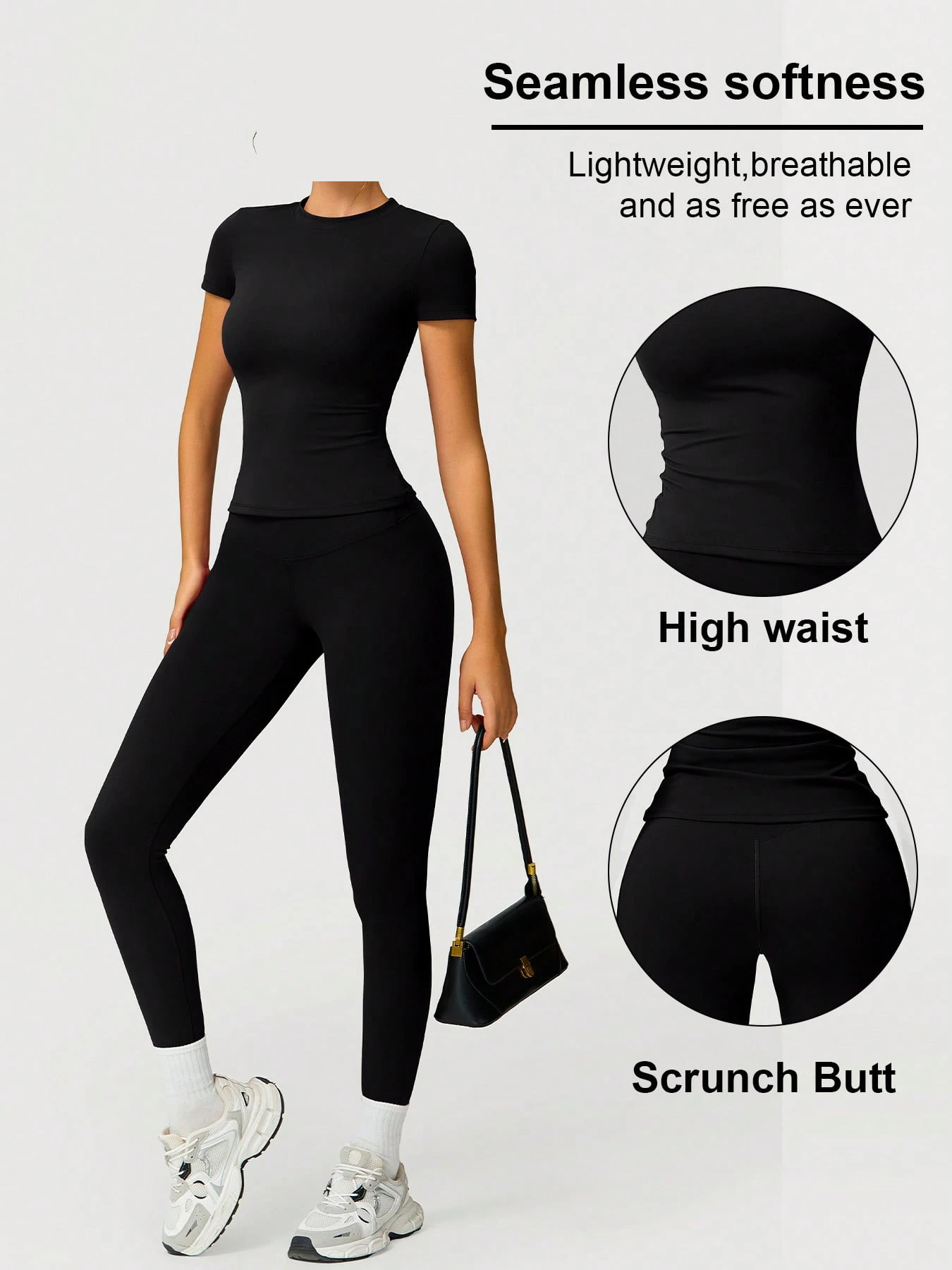Soft Moisture Wicking Crew Neck Short Sleeve
